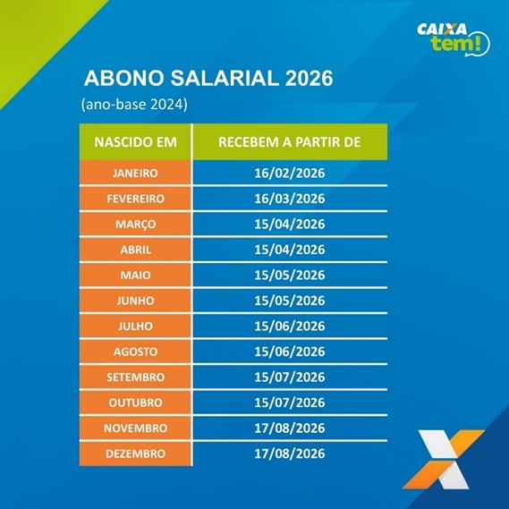 calendário PIS 2026