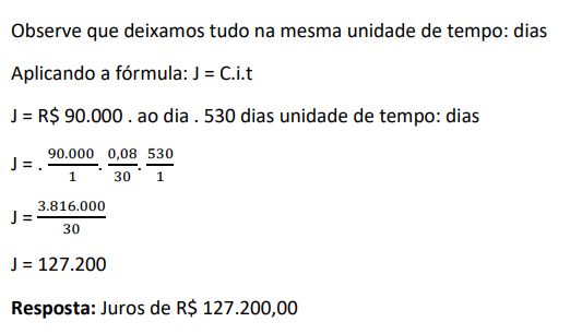 cálculo de juros