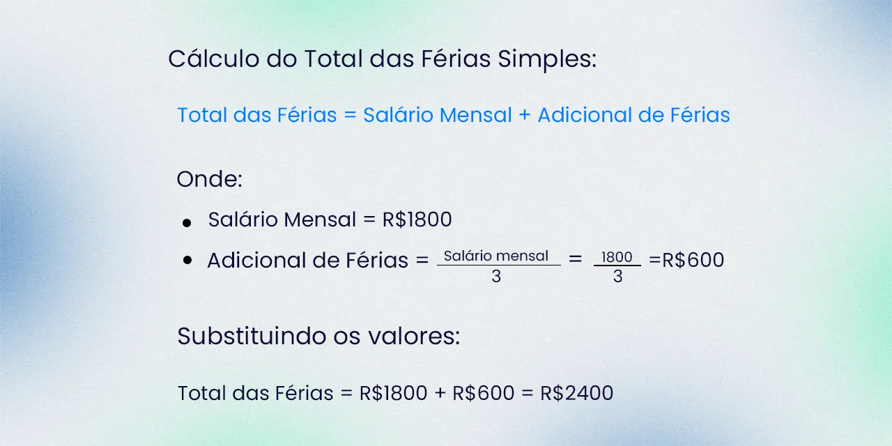 cálculo de férias 2026