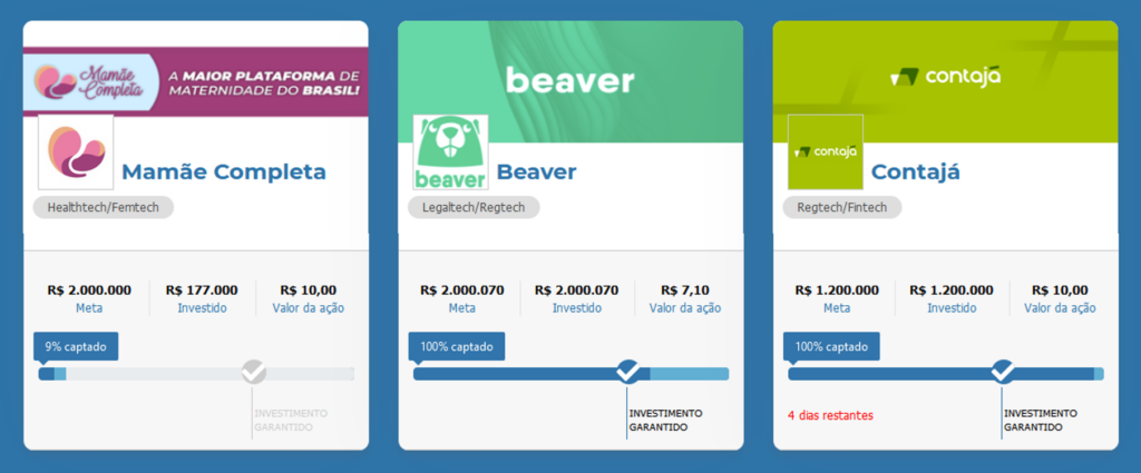 melhores startups para investir na captable