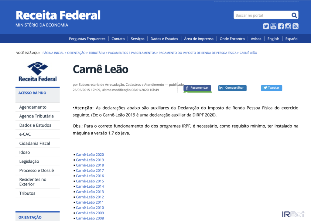 carnê leão autônomo