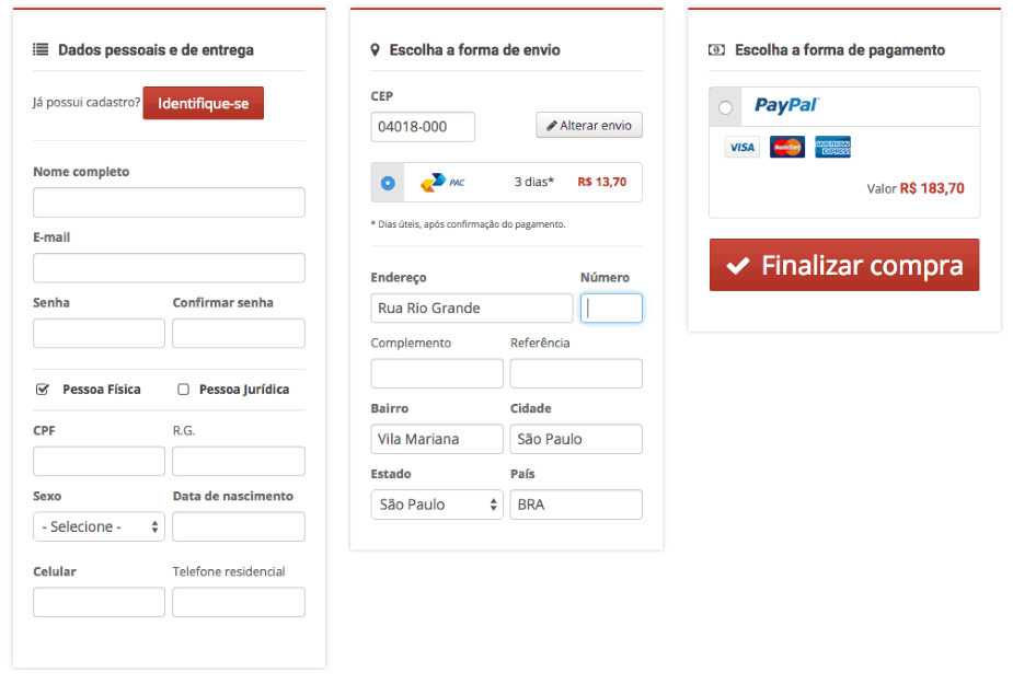 finalização de compra