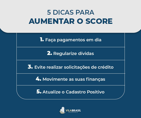 dicas para aumentar score de crédito rápido