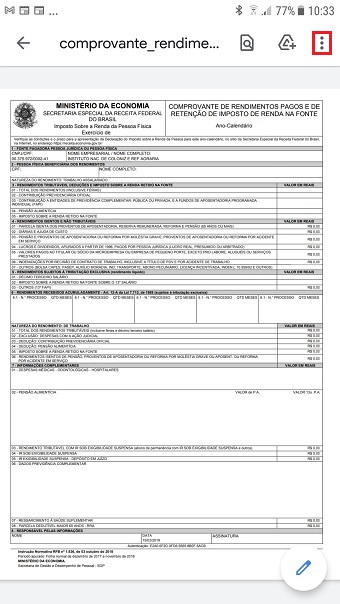 comprovante de renda online