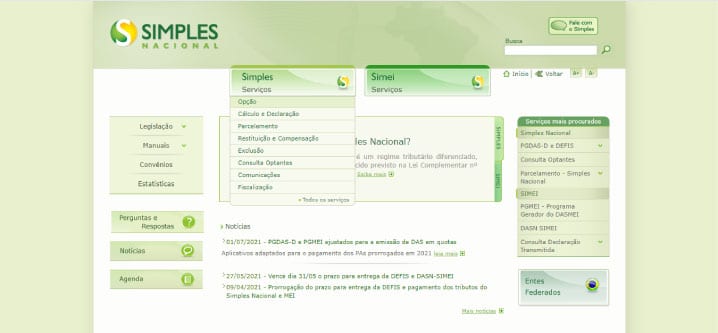 Consulta CNPJ Simples Nacional Receita Federal