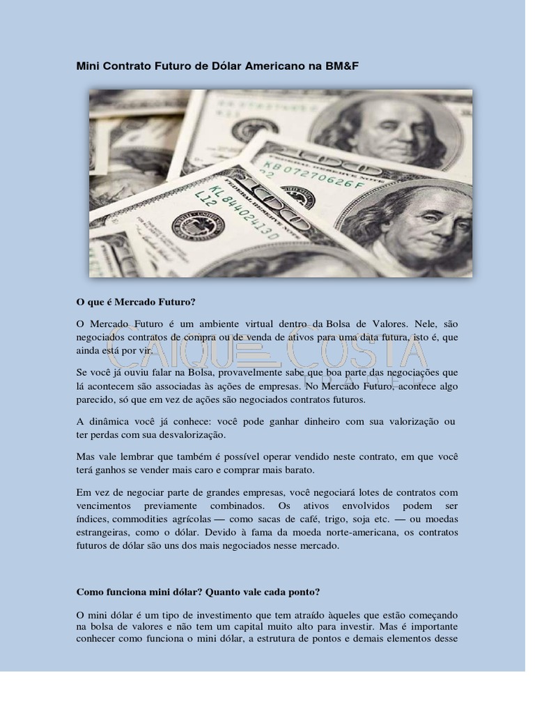 contrato cheio de dólar