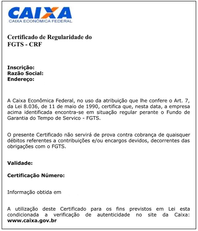 o que é CRF FGTS
