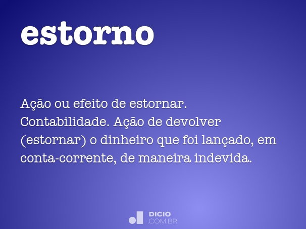 extorno ou estorno