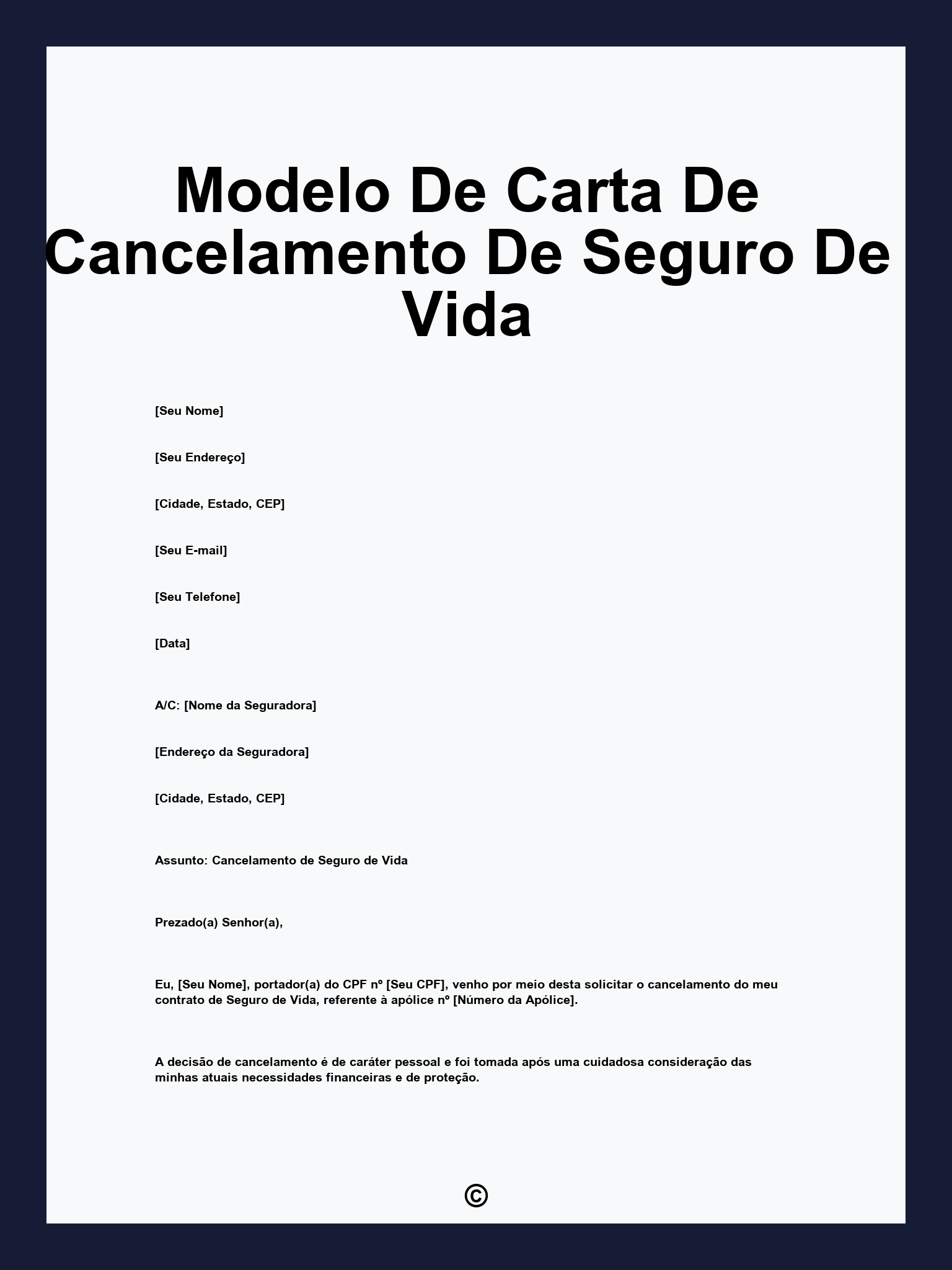 estorno de seguro cancelado