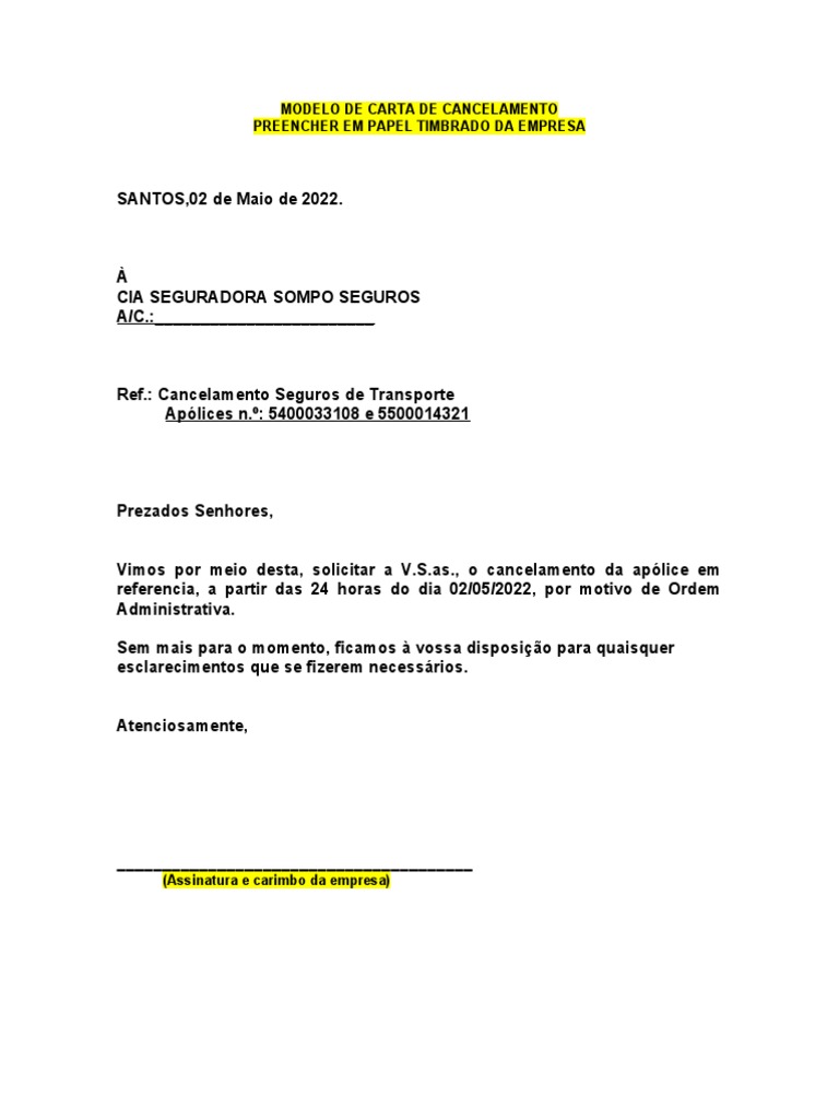 como pedir estorno seguro cancelado