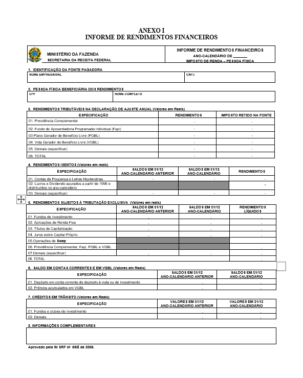 onde conseguir informe de rendimentos