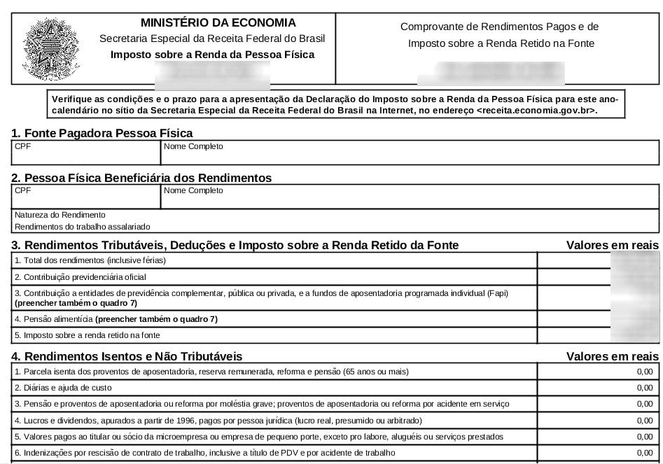 informe de rendimentos imposto de renda 2026