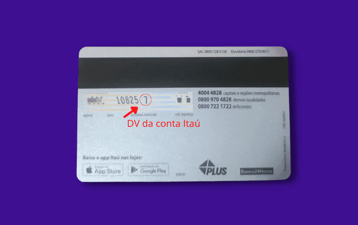 dv conta bancária significado
