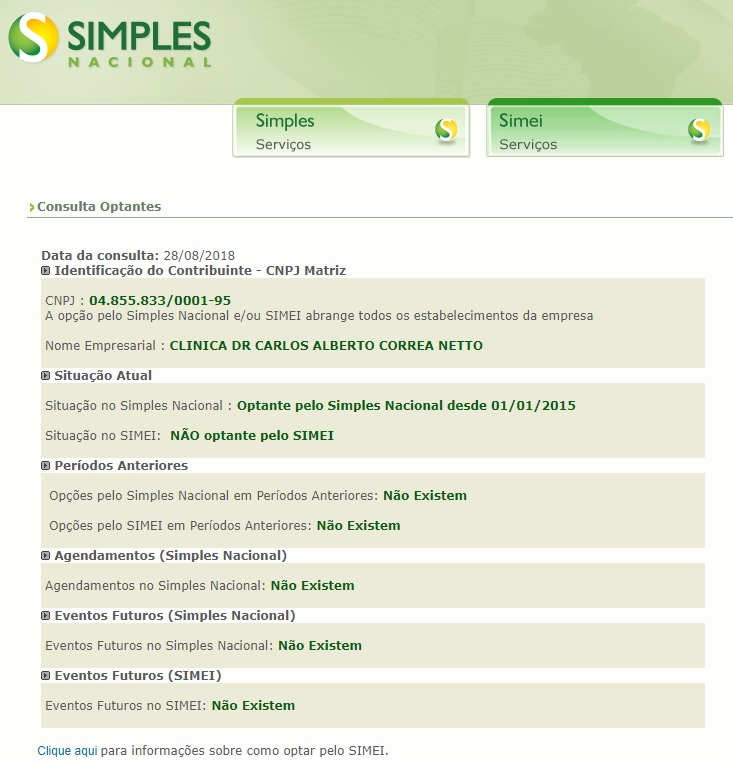 consulta simples nacional cnpj