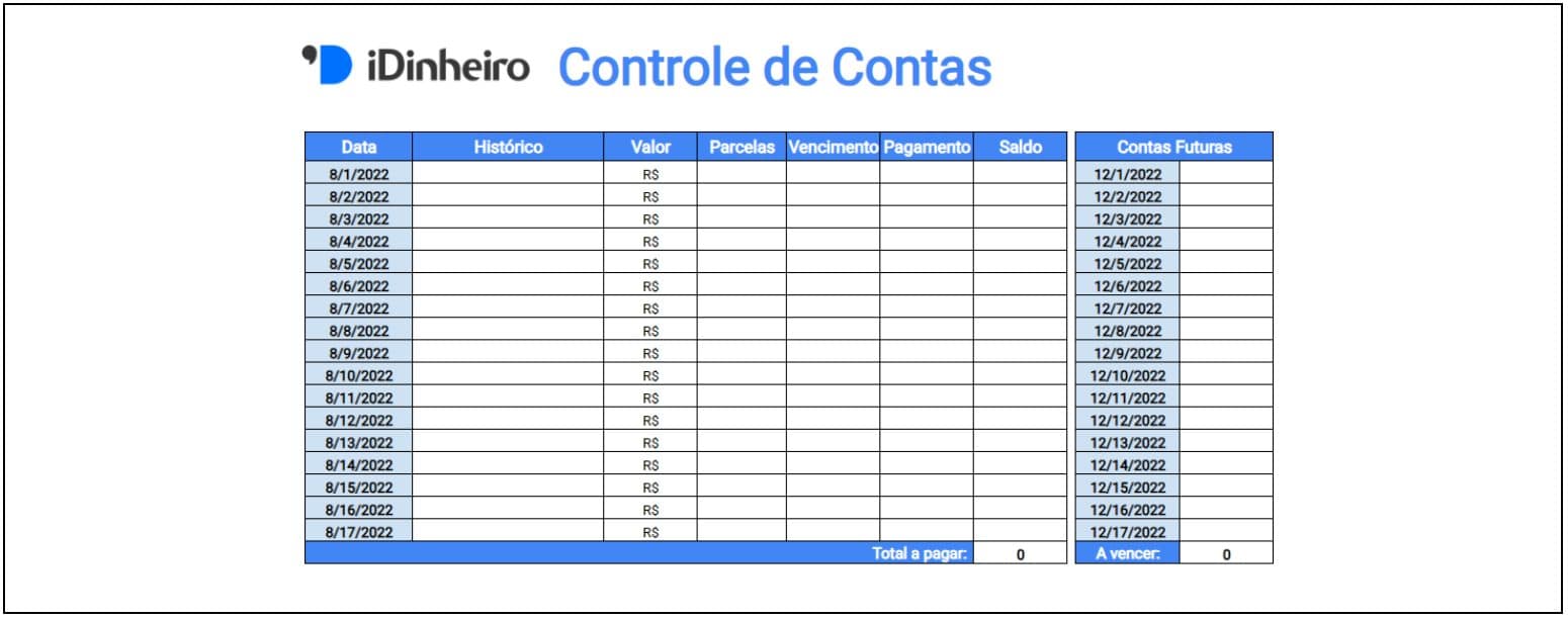 erros comuns ao usar planilha devedor como evitar