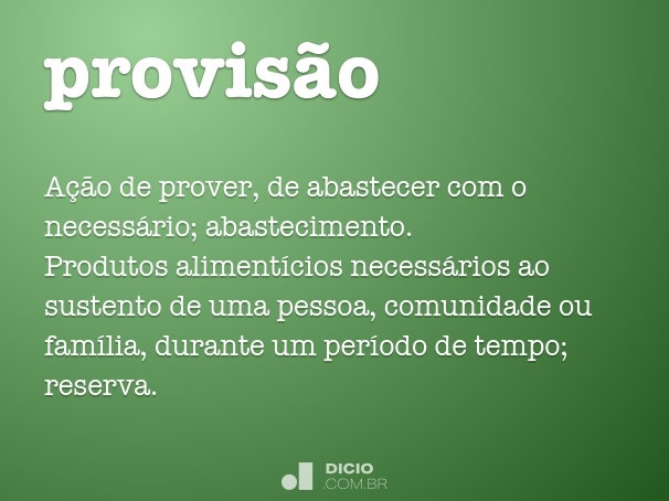 o que é provisão