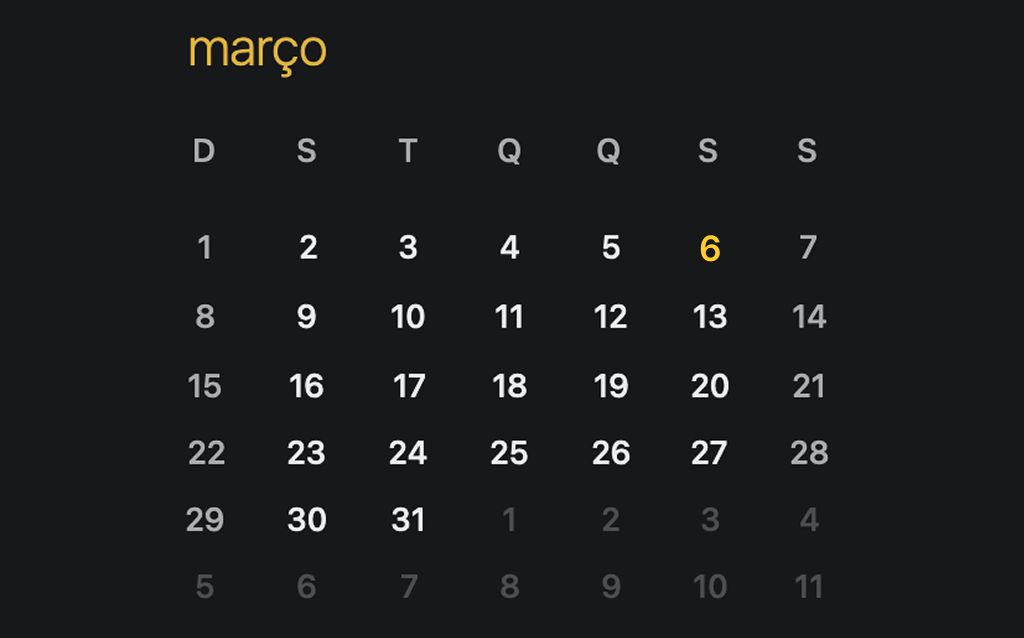 quinto dia útil março 2026
