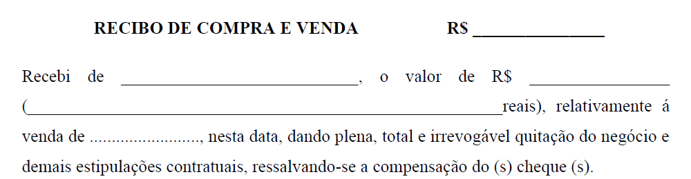 recibo de compra e venda de imóvel pdf