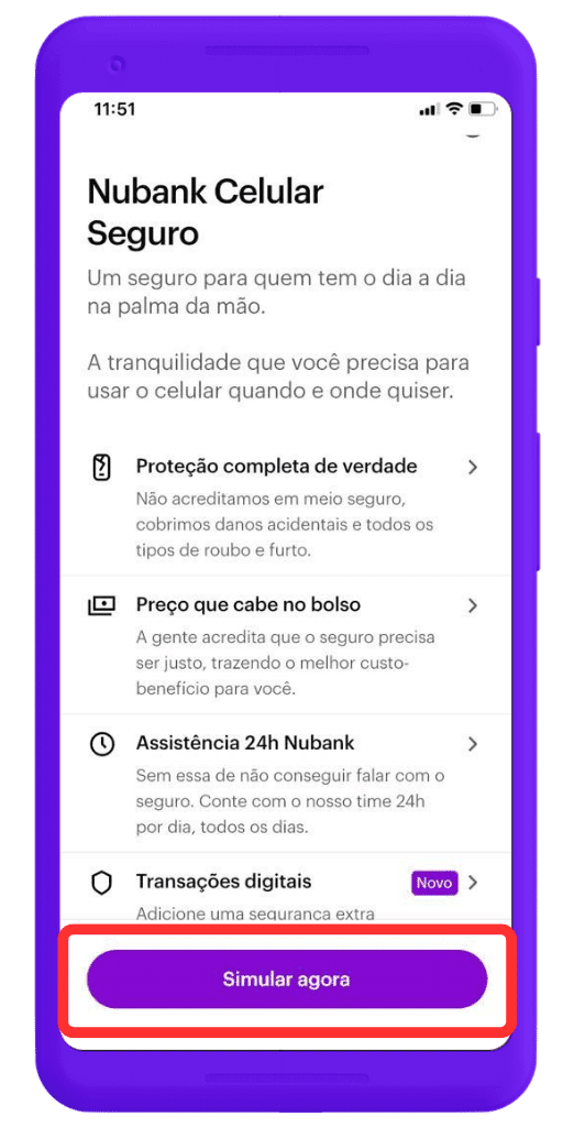 seguro celular nubank