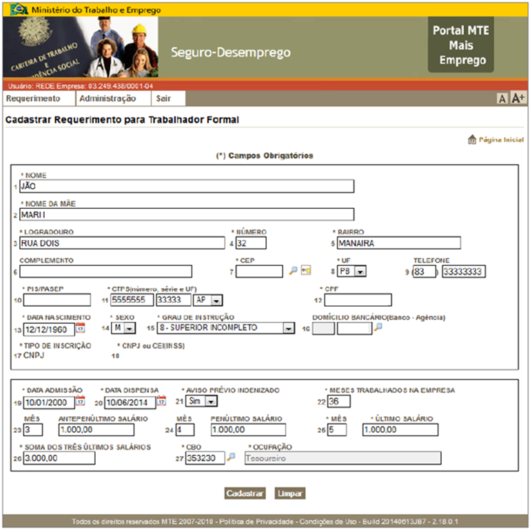 empregador web seguro desemprego