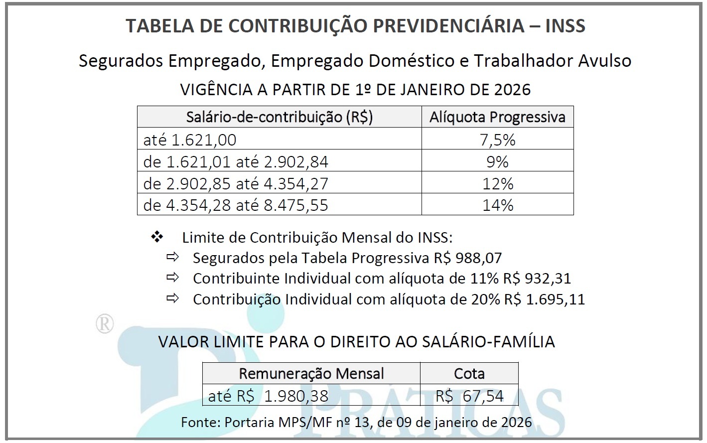 teto inss 2026 valor