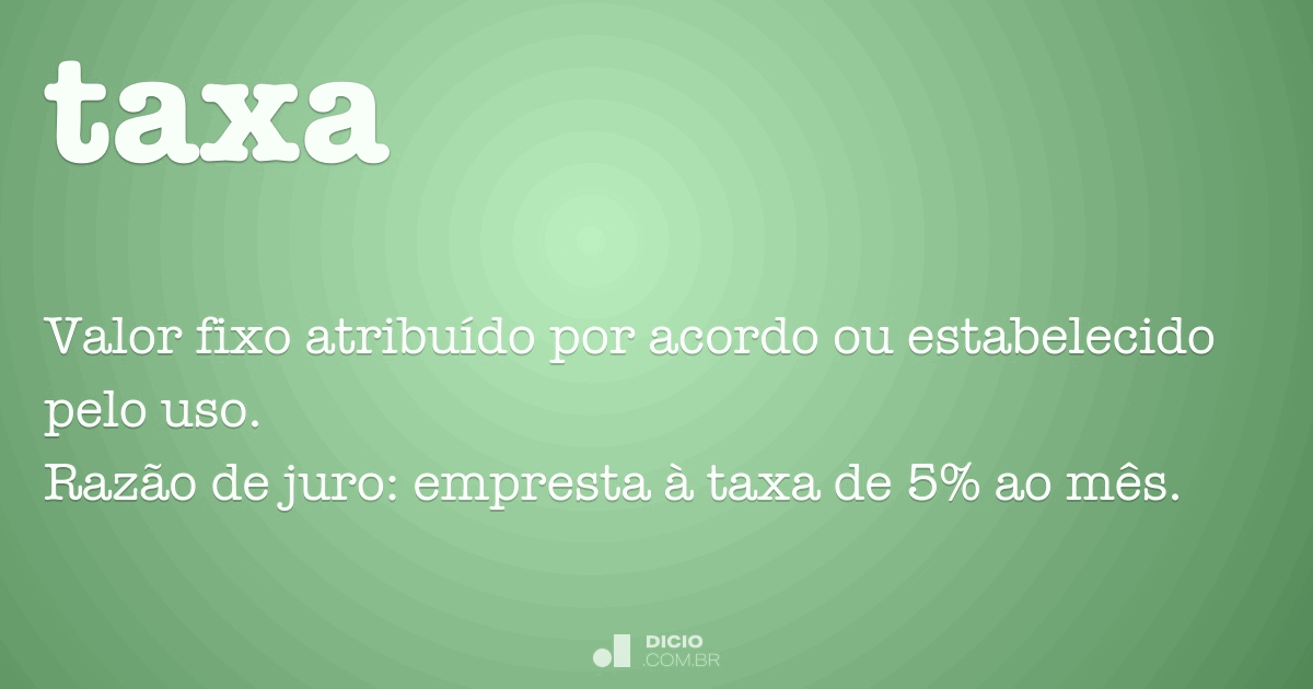 taxa de juros