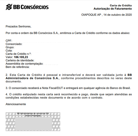 melhores cartas de crédito contempladas para vender